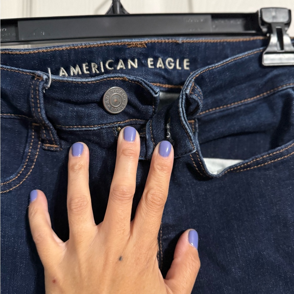 American Eagle Outfitters Dark Blue Skinny Jeans - Picture 2 of 7